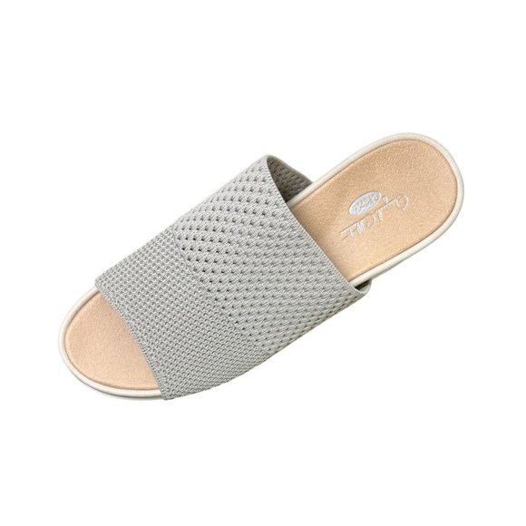 SOLD Dr. Scholl's Womens Grey Sonia Mesh Fabric Slip On Platform Sandals - Picture 2 of 15